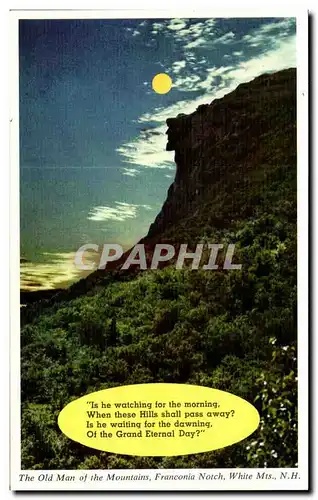 Cartes postales Old Man Of The Mountains Franconia Notch White mountains