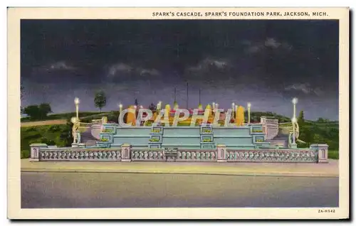 Cartes postales Spark Cascade Spark Foundation Park Jackson Mich