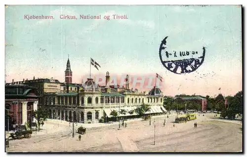 Cartes postales Kjobenhavn Cirkus National Og Tivoli Danemark