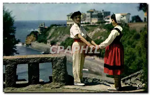 Cartes postales Au Pays Basque Folklore Costume Biarritz