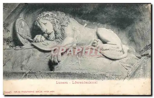 Cartes postales Luzern Lowendenkmal Lion