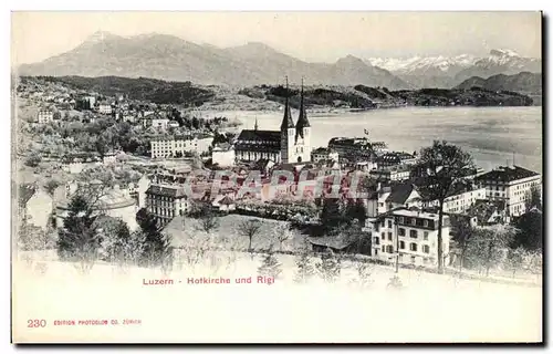 Cartes postales Luzern Hotkirche Und Rigi