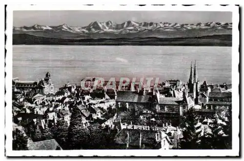 Cartes postales moderne Neuchatel Vue Generale et les Alpes