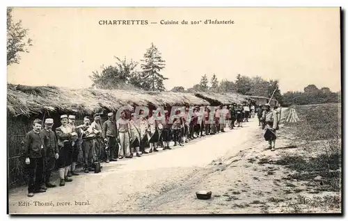 Cartes postales Chartrettes Cuisine du 201eme d&#39lnfanterie Militaria