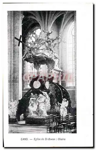 Cartes postales Gand Eglise de St Bavon Chaire