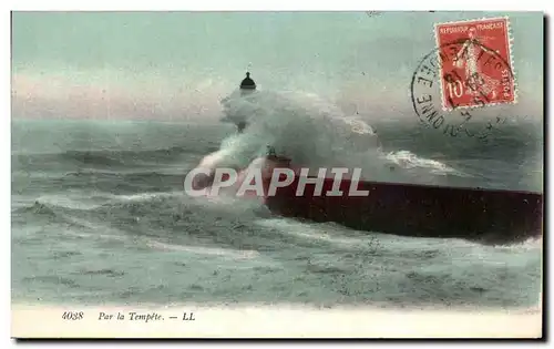 Cartes postales Par la Tempete Phare