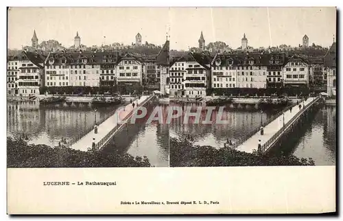 Cartes postales Lucerne La Rathausquai