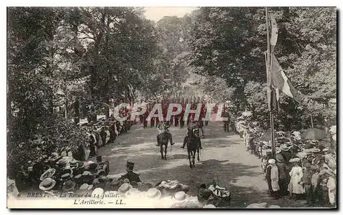 Cartes postales Brest La Revue du 14 Juillet L Artillerie Militaria TOP