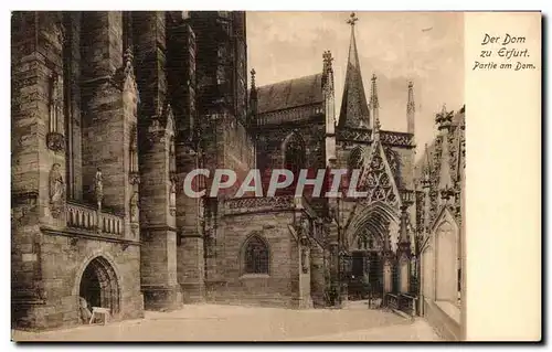 Cartes postales Der Dom Zu Erfurt Oest Partie am Dom