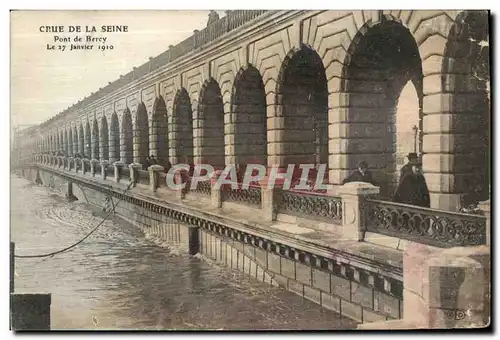 Cartes postales Crue De La Seine Pont de Bercy Paris