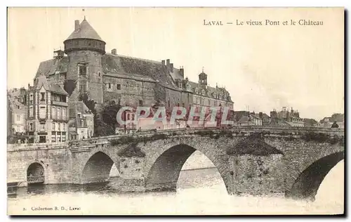 Cartes postales Laval Le Vieux Pont et le Chateau