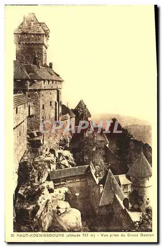 Cartes postales Haut Koenigsbourg Vue prise du Grand Bastion