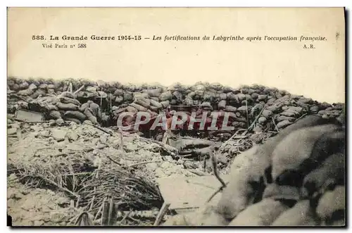 Cartes postales La Grande Guerre Les Fortifications du Labyrinthe apres l occupation francaise Militaria Tranche