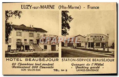 Cartes postales Luzy sur Marne France Hotel Beausejour Purfina