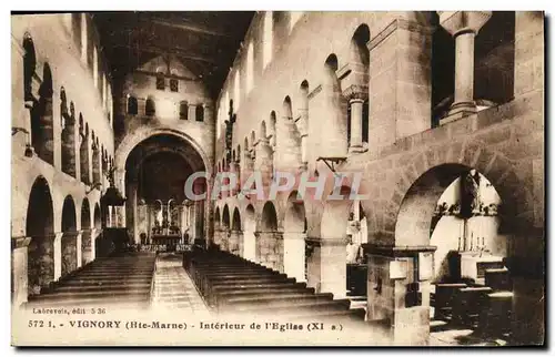 Cartes postales Vignory Interieur de L Eglise