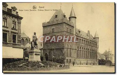 Cartes postales Gand Statue Lievin Bauwens Chateau Gerard le diable