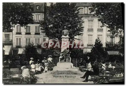 Cartes postales Caen La Square Place de la Republique Enfants