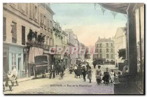 Cartes postales Meudon Rue de la Republique Enfants