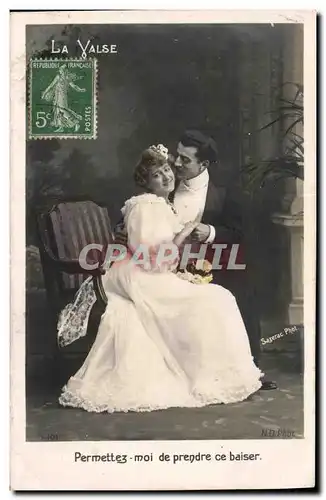 Cartes postales Permettez moi de prendre ce baiser Femme La valse