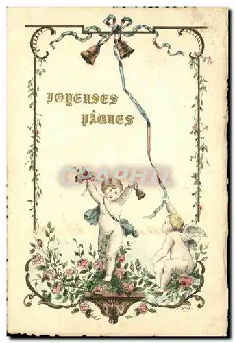 Cartes postales Fantaisie Paques Ange