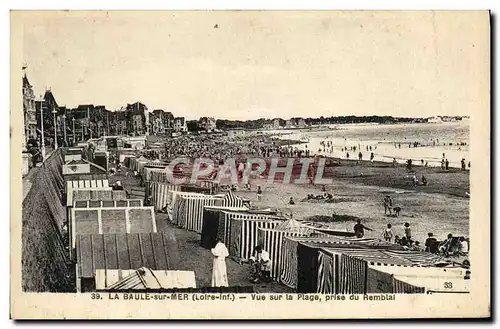 Cartes postales La Baule Sur Mer Vue Sur La Plage Prise Du Remblai