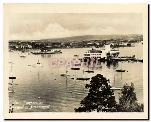 Cartes postales moderne Oslo Frognerkilen Kongon Og Dronningen