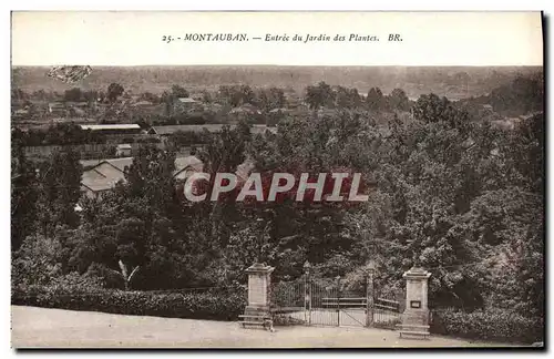 Cartes postales Montauban Entree du Jardin des Plantes