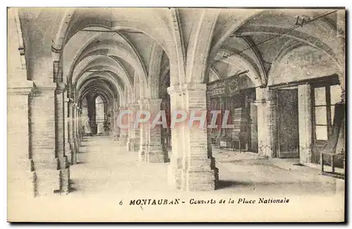 Cartes postales Montauban Couverts de la Place Nationale