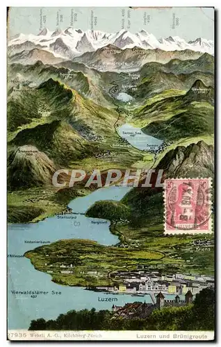 Cartes postales Luzern Und Brunigroute