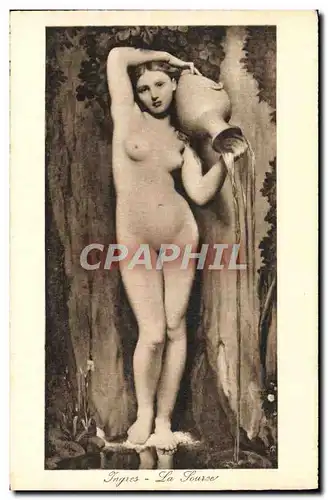 Cartes postales Ingres La Source Erotique