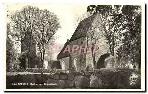 Cartes postales La Uppsala Kyrkan Och Klockstapeln