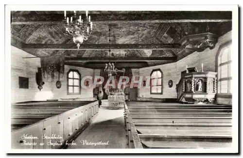 Cartes postales Skanson Stockholm Interior au Seglora kyrka Vastergotland