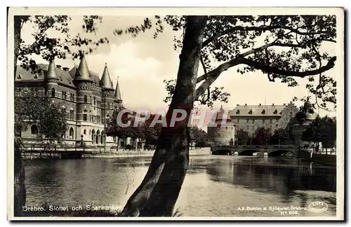 Cartes postales Orebro Slottel och Sparbanken