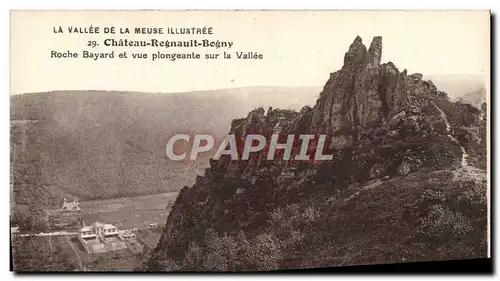 Cartes postales La Vallee De La Meuse Illustree Chateau Regnault Bogny Roche Bayard Et Vue Plongeante Sur La Val