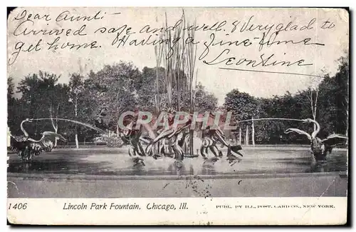 Cartes postales Lincoln Park Fountain Chicago