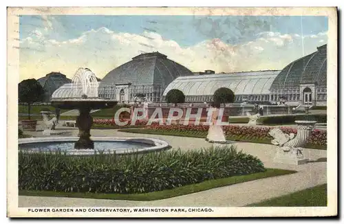 Cartes postales Flower Garden And Conservatory Washington Park Chicago