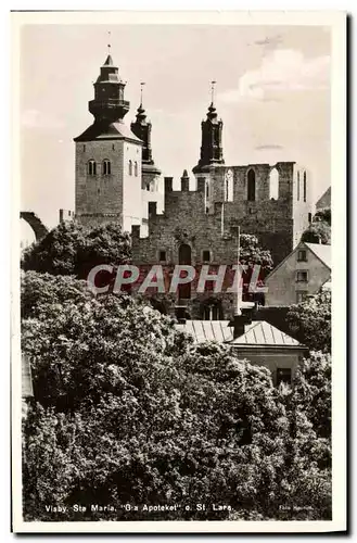 Cartes postales Visby Sta Maria Gra Apoteket a St Lars