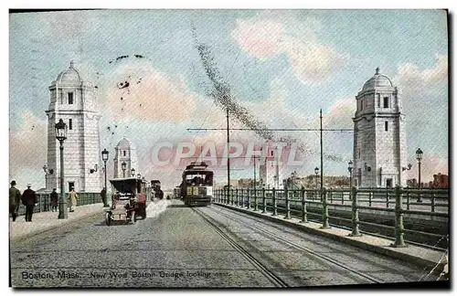 Cartes postales Boston Mass New West Boston Bridge Looking East