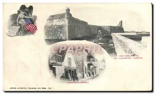 Cartes postales Fort Ban Marco St Augustine Florida Charlotte Street