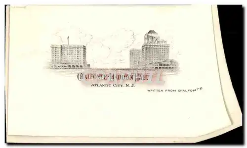 Cartes postales Atlantic City Chalfonte Haddon Hall