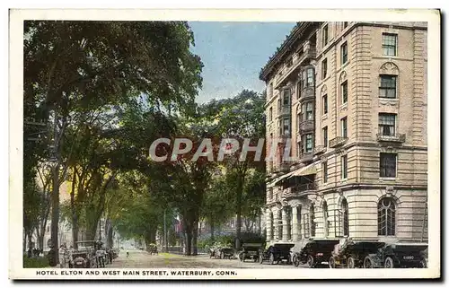 Cartes postales Hotel Elton and West Main Street Waterbury Conn