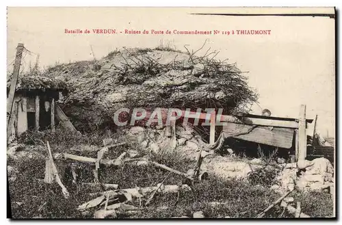 Cartes postales Verdun Ruines du Poste de Commandement a Thiaumont Militaria