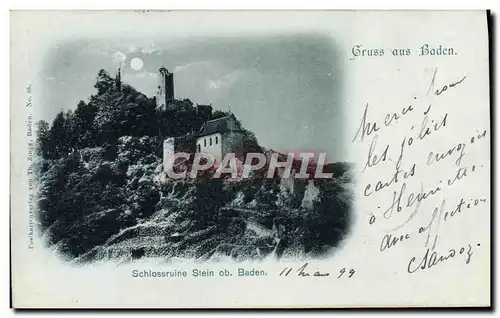 Cartes postales Schlossruine Stein ob Baden