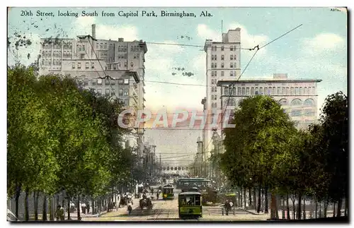 Cartes postales Street Looking South From Capital Park Birmingham Ala