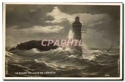 Cartes postales Le Phare Un Jour De Tempete