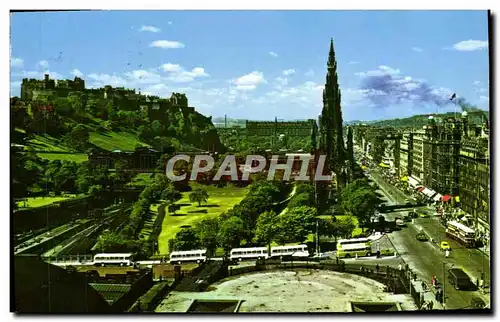 Cartes postales moderne Princes Street And The Scott Monument Edinburgh