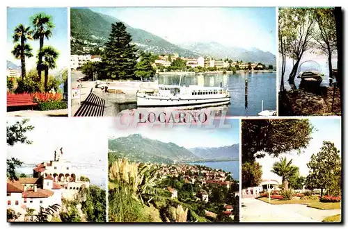 Cartes postales moderne Locarno Bateau