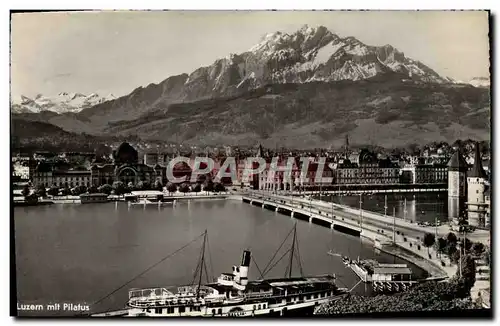 Cartes postales moderne Luzern mit Pilatus Bateau