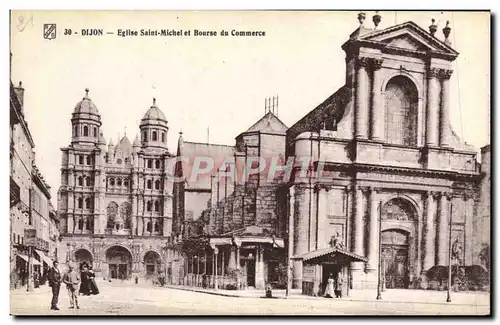 Cartes postales Dijon Eglise Saint Michel et Bourse du Commerce