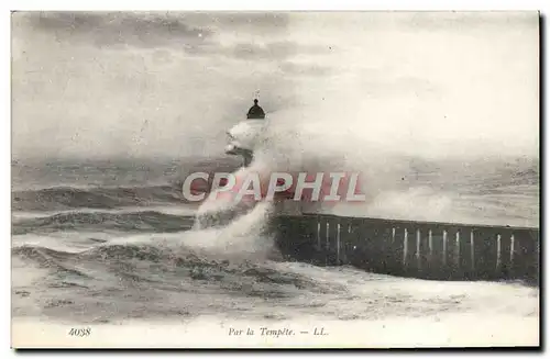 Cartes postales Par la Tempete Phare